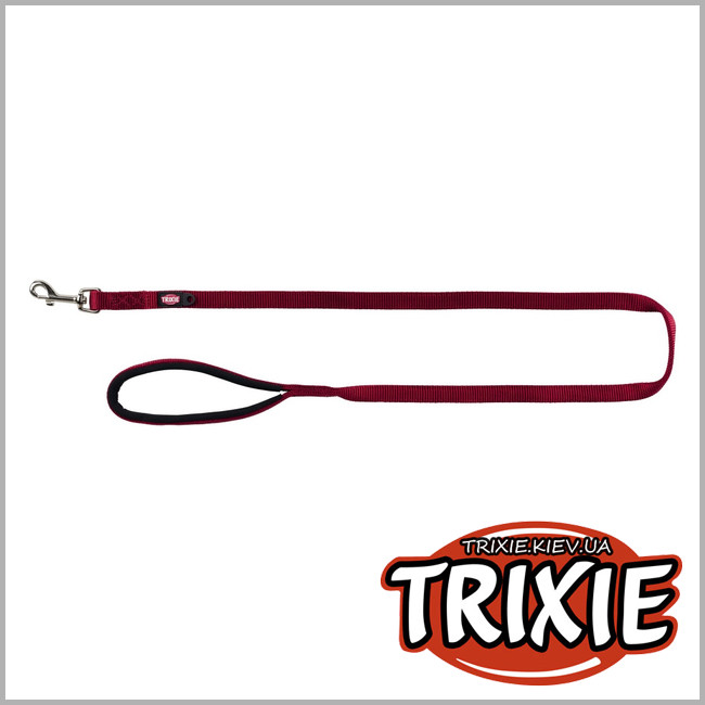 ТРИКСИ Украина - Поводок для собак TRIXIE Premium (Размер: 1м/20мм,  Цвет: бордо, нейлон)
