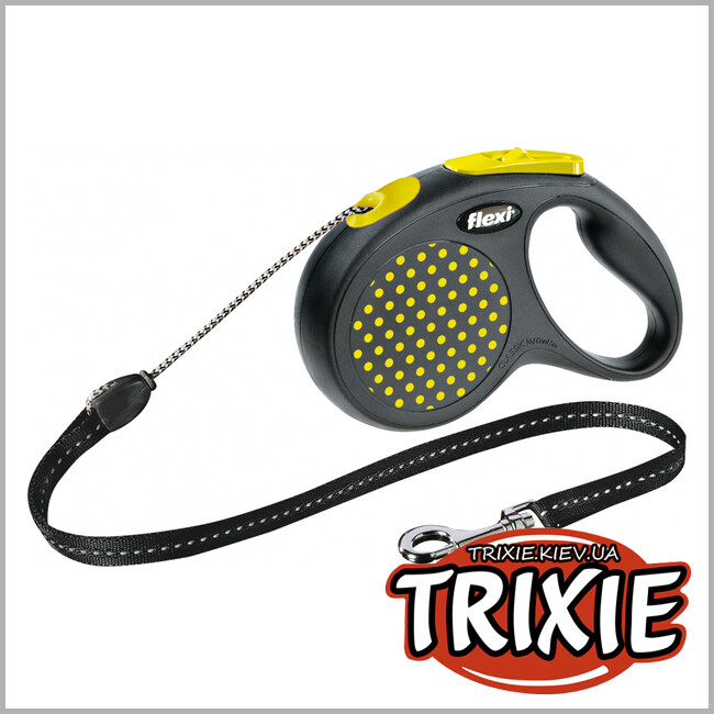 ТРИКСИ Украина - Флекси TRIXIE - DESIGN (5м/до 20 кг, желтый)