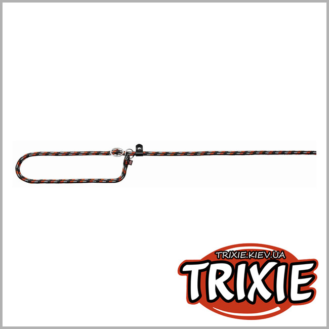 ТРИКСИ Украина - Поводок-удавка для животных Trixie 14505 "Mountain Rope", L-XL: 1.70м/13мм, черный/оранжевый