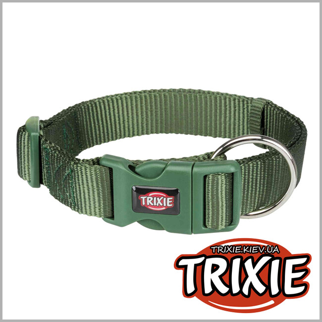 ТРИКСИ Украина - Ошейник Premium-TRIXIE (40–65см/25мм, тёмно-зелёный)