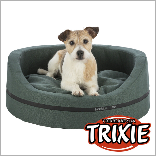 ТРИКСИ Украина - Лежак для собак TRIXIE - Bed CityStyle (Размер: 65×55см, Цвет: темно-зеленый)