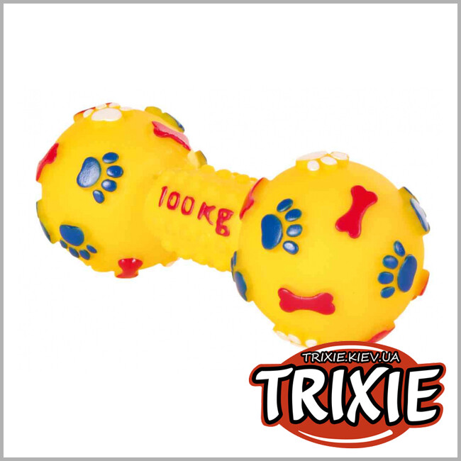 ТРИКСИ Украина - Гантель с пищалкой для собак TRIXIE (Размер: 15см)