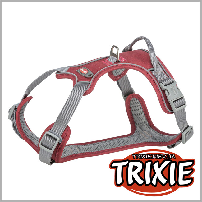 ТРІКСІ Україна - Шлея для собак Trixie 1996231 "Premium active", S-M: 39-56см/15мм, сангрія