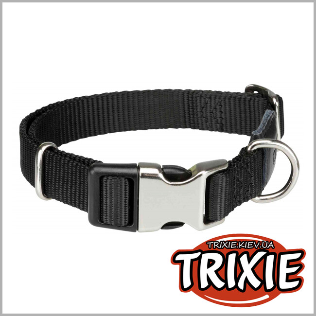 ТРИКСИ Украина - Ошейник Premium-TRIXIE (M–L: 34–52см/20мм,черный)