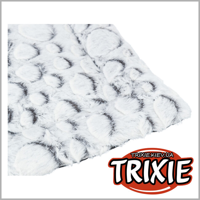ТРИКСИ Украина - Коврик-лежак для животных Trixie 38987 "Mila" (плюш), 60х50см, бело-серый