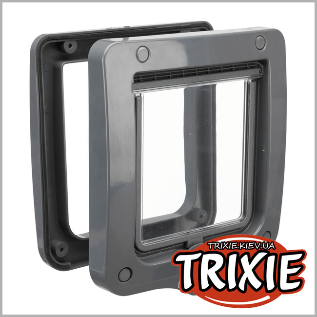 ТРИКСИ Украина - Дверца для кота TRIXIE 4 позиции (20х22 см, серый)