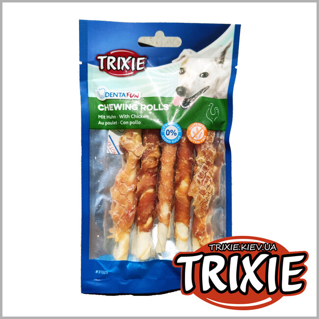 ТРИКСИ Украина - Жевательные рулетики для чистки зубов для собак TRIXIE - Denta Fun  (курица 12см*6шт / 70g)
