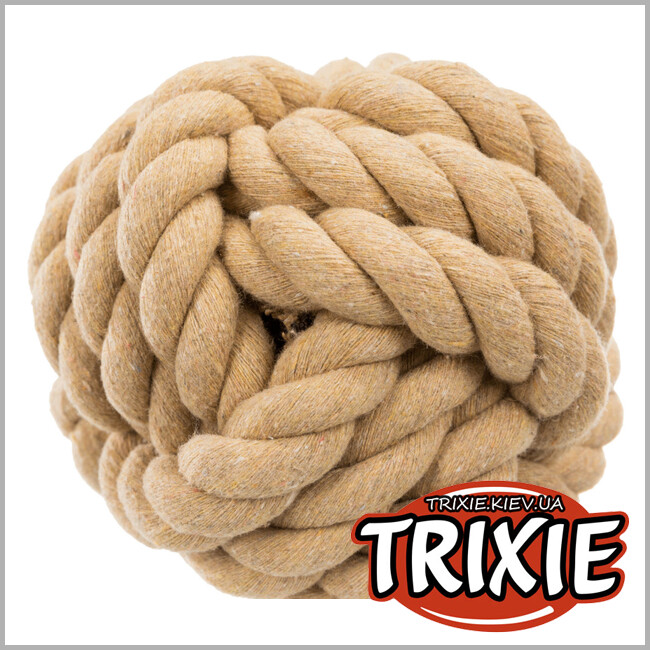 ТРИКСИ Украина - BE NORDIC мяч веревочный  Trixie Rope Ball for Dogs (хлопок 13 см)