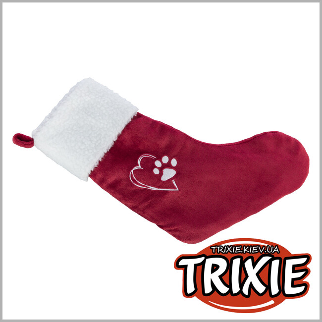 ТРИКСИ Украина - Чулок " Рождественский" Trixie 92626 для животных плюш красный 47см