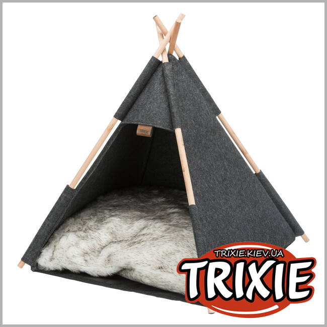 ТРИКСИ Украина - Лежак-вигвам Tipi-TRIXIE (войлок, 55х65х55см,антрацит)