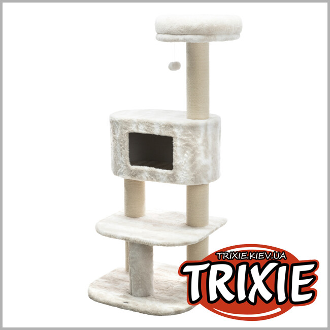 ТРИКСИ Украина - Драпак домик Trixie Nelli Scratching Post (140см  белый/серо-коричневый)