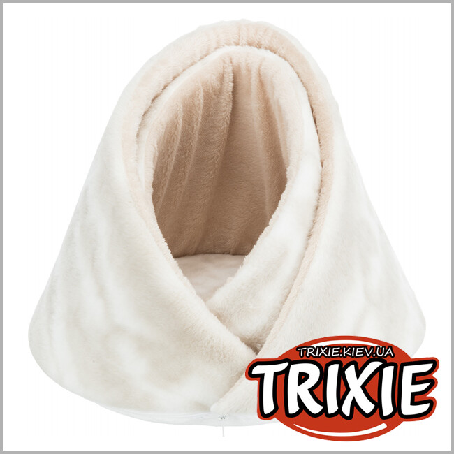 ТРИКСИ Украина - Лежак Nelli-TRIXIE со съемным бортиком (43х35см, белый/серо-коричневый)