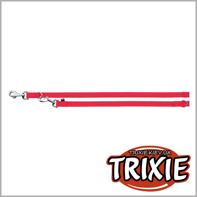 ТРИКСИ Украина - Регулируемый поводок Trixie 13963 "Classic", M-L: 2.00м/20мм, красный