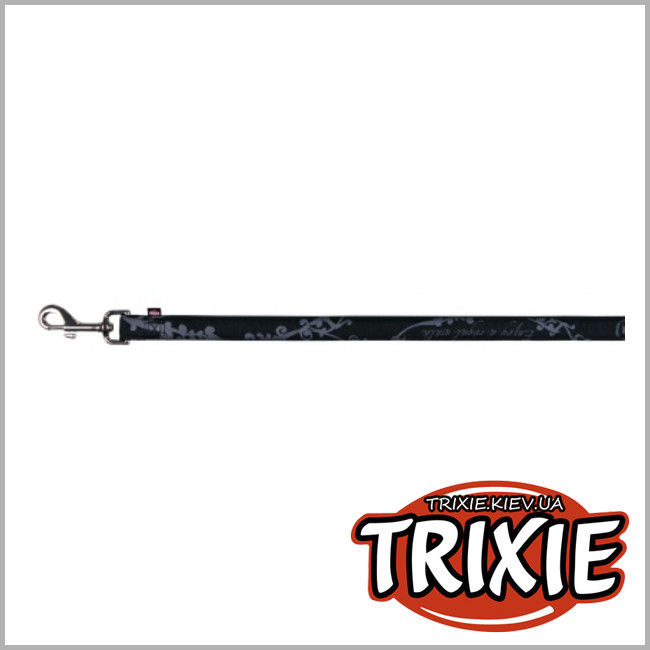 ТРИКСИ Украина - Поводок для собак TRIXIE - King of Dogs Elegance(Размер:1.20м/10мм, черный, нейлон)