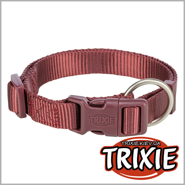 ТРИКСИ Украина - Ошейник для собак 202131 Trixie "Premium", XXS-XS: 15-25см/10мм, сангрия