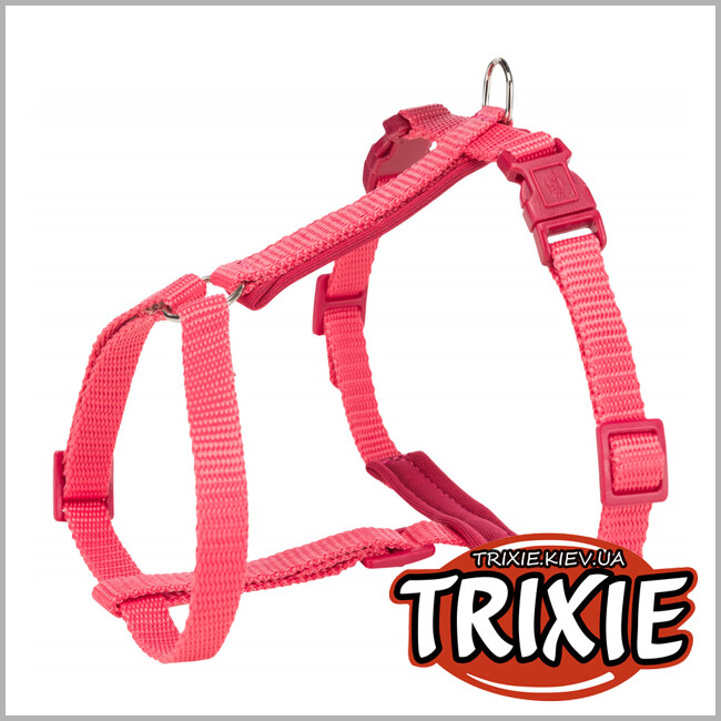 ТРИКСИ Украина - Шлея с поводком для кота Premium - TRIXIE (25–45 см/10 мм, 1.20 м, коралл)