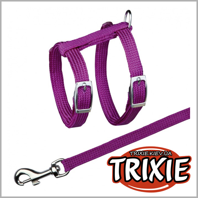 ТРИКСИ Украина - Шлея для котов TRIXIE (22-42см/ 10мм/ 1,25м)