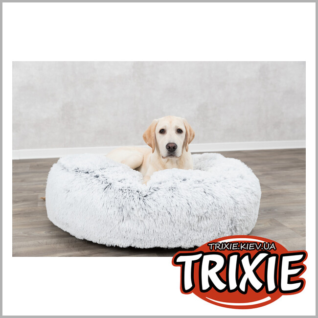 ТРИКСИ Украина - Круглый лежак  Trixie Harvey Cushion(60см бело-черный/серый )