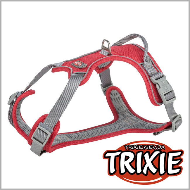 ТРІКСІ Україна - Шлея для собак Trixie "Premium active", S-М: 39-56см/15мм, червоний