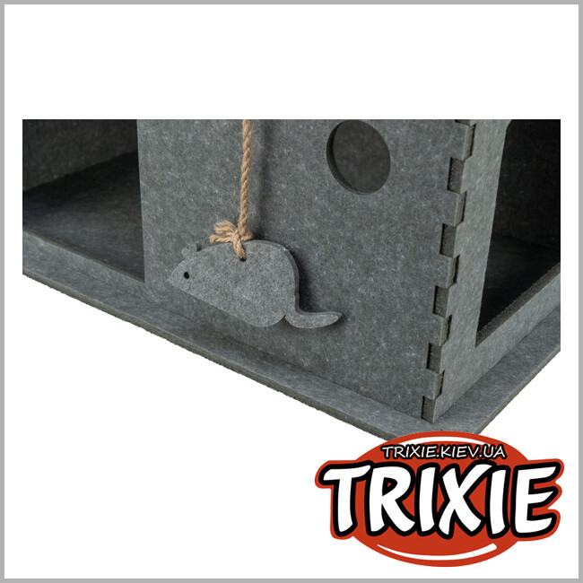 ТРИКСИ Украина - Домик Trixie 36271 Lene для кошек фетр 54х30х35 см серый