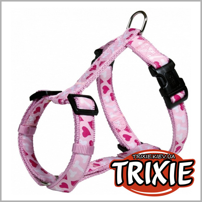 ТРІКСІ Україна - Шлей для собак TRIXIE - Rose Heart(Розмір:30-40cм/15мм)