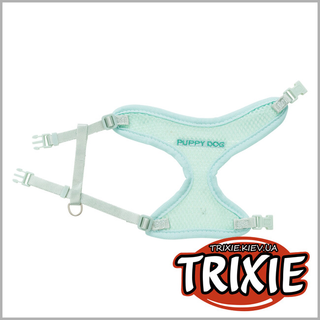 ТРІКСІ Україна - Шлея з повідцем Trixie 15565 для цуценят S–M 26–34 см х 10 мм 2,00 м м'ятний