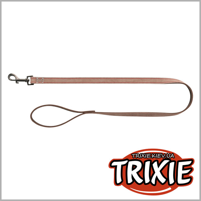 ТРИКСИ Украина - Поводок Native-TRIXIE ( Размер S–M: 1.00м/15мм, капучино, кожа)