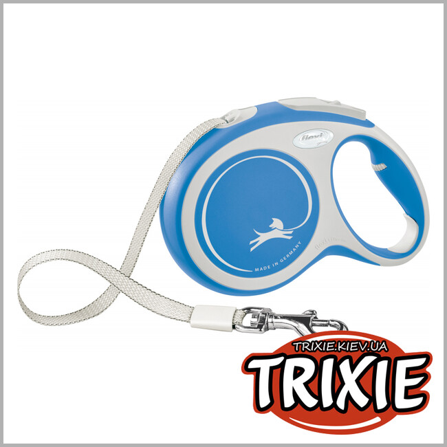 ТРИКСИ Украина - Флекси New COMFORT Trixie (L, 8м/до 50кг, синий)