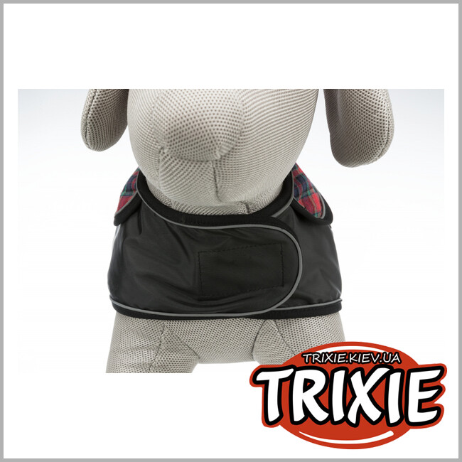 ТРИКСИ Украина - Пальто для собак Trixie Hermy 2 в 1 (черный/красный, S, 26-34*44-55*38 cm)