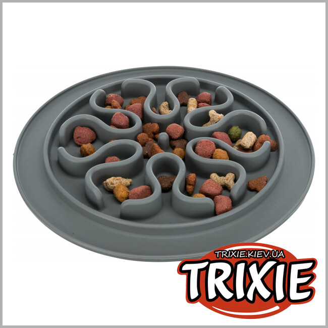 ТРИКСИ Украина - Миска для медленного кормления Trixie Slow Feed (силикон 24см)