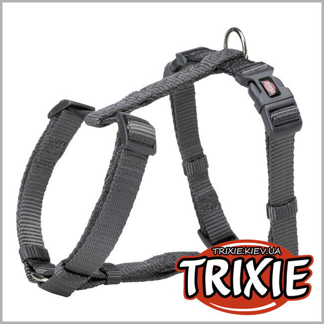 ТРІКСІ Україна - Шлей Premium-TRIXIE (L: 60-87см/25мм, графіт)