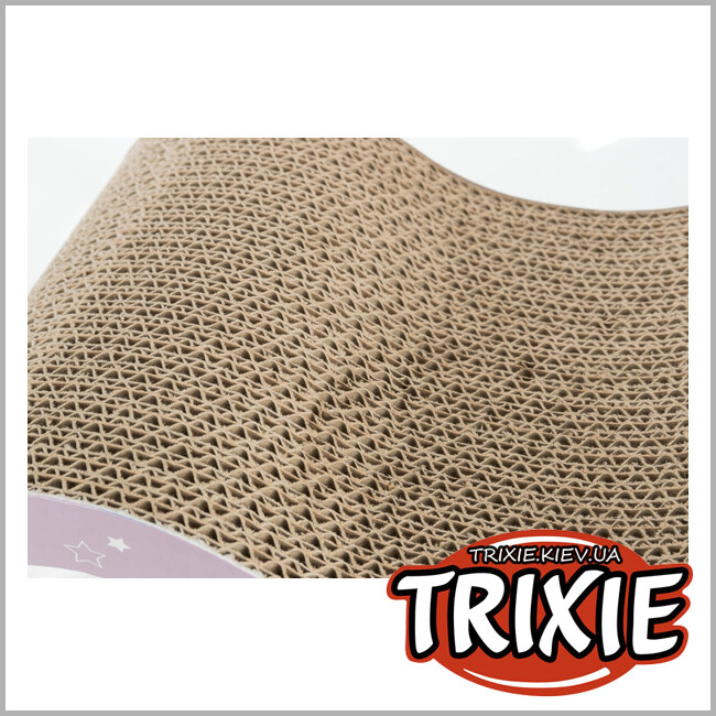 ТРІКСІ Україна - Дряпка для кошенят Trixie 48012 Wave Junior з котячою м'ятою картон світло-бузкова/м'ятна 38х7х18 см