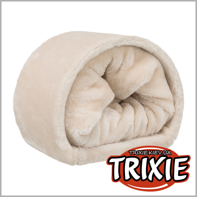 ТРИКСИ Украина - Мягкое место тоннель для кролика TRIXIE  (бежевый плюш 27*21*80 см)