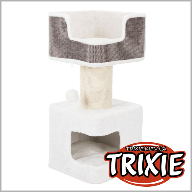 ТРІКСІ Україна - Будиночок-драпак для тварин Trixie 44668 XXL"Ava", 86см,білий/сірий