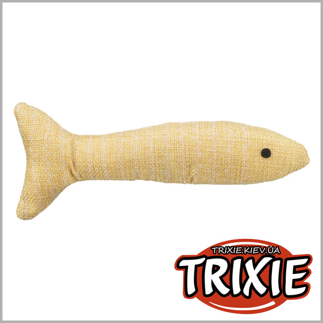 ТРИКСИ Украина - Игрушка Trixie 41118 для кошек Рыба с кошачьей мятой полиэстер цветная 20см.