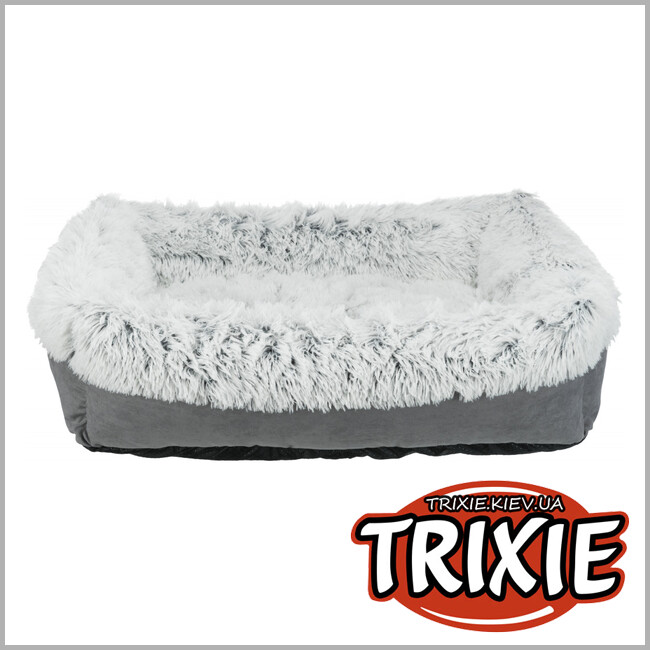 ТРИКСИ Украина - Кровать Харви для собак Trixie ( из полиэстера  60*50 см. серый / бело-черный  )