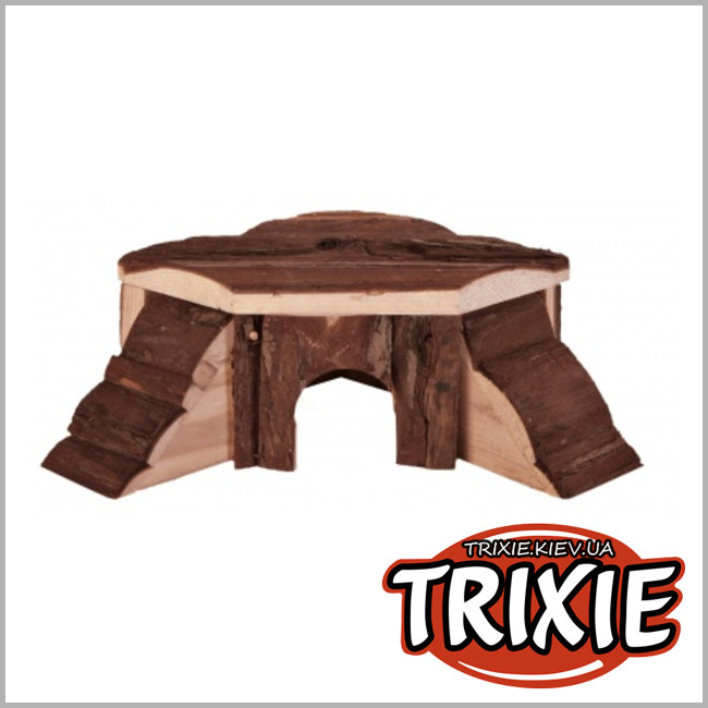 ТРІКСІ Україна - Дерев'яний будиночок для гризунів TRIXIE - Thordis (Розмір: 19х19х7см)