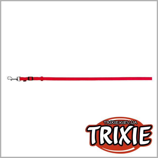 ТРИКСИ Украина - Поводок Trixie 14113 для собак Classic регулируемый красный нейлон размер XS-S 120х180 см/15 мм