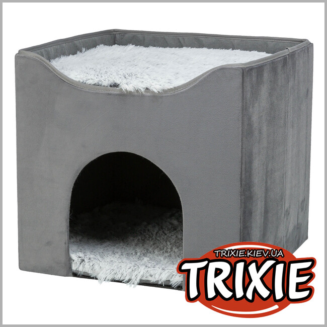 ТРИКСИ Украина - Лежак-пещера Trixie 375010 "Harvey", 38х38х38см, серый/бело-черный