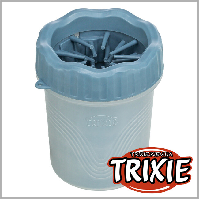 ТРИКСИ Украина - Средство щетка Trixie 25704 для собак для чистки лап силикон/PP синий S/M