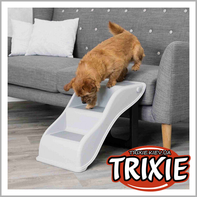 ТРІКСІ Україна - Сходи пандус TRIXIE (пластик TPR сходинки 34*39*54 см до 40 кг)