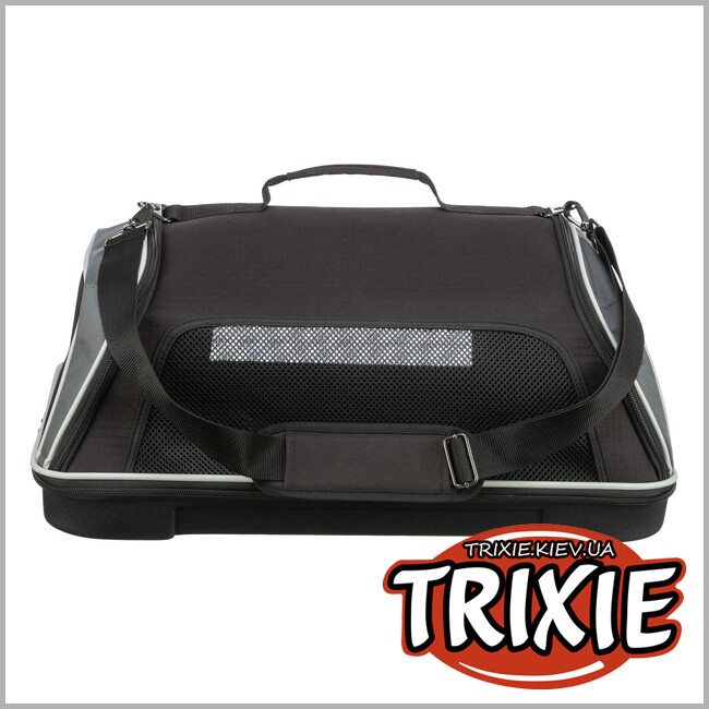 ТРИКСИ Украина - Сумка-переноска для авиаперевозок животных Trixie 28907 "Boarding airline", 55х23х40см, черный/серый