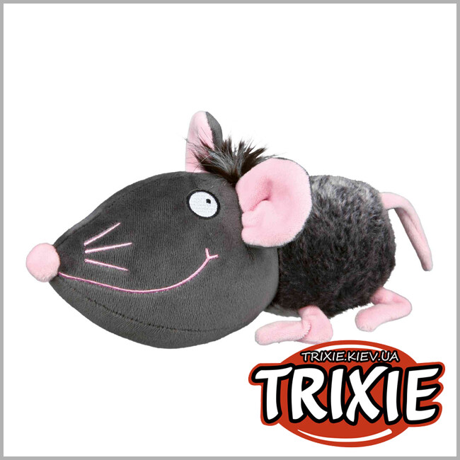 ТРИКСИ Украина - Мышь с большой головой игрушка со звуком для собак TRIXIE  (со звуком плюш 33см)