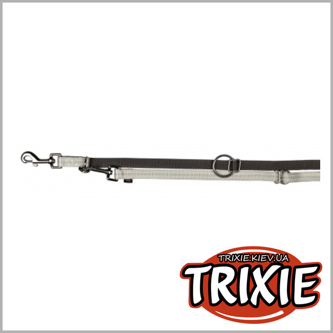 ТРИКСИ Украина - Регулируемый поводок для собак TRIXIE - Elegance(Размер:2,15м/10мм, Цвет:серый)