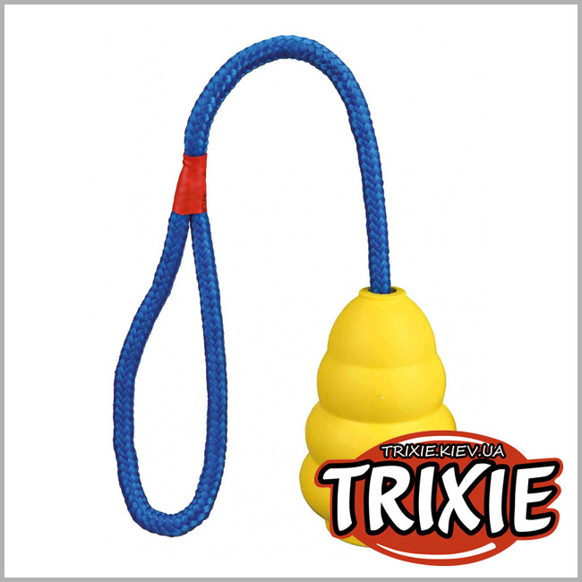 ТРИКСИ Украина - Резиновая груша на веревке для собак TRIXIE  (8 см/30 см)