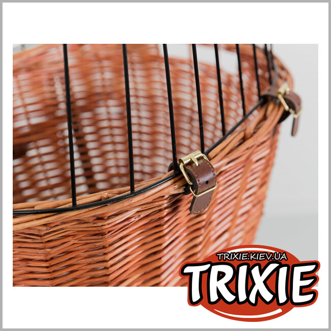 ТРИКСИ Украина - Велосипедная корзина  TRIXIE Front Dog Bicycle Basket (ива 33*44*48cm)