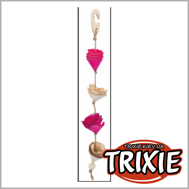 ТРІКСІ Україна - Іграшка TRIXIE на мотузці-троянди (дерево, джут, 35см)
