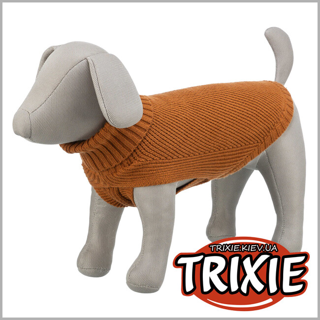 ТРИКСИ Украина - Пуловер для собак Trixie 680157 CityStyle "Berlin", М: 50см, ржавчина