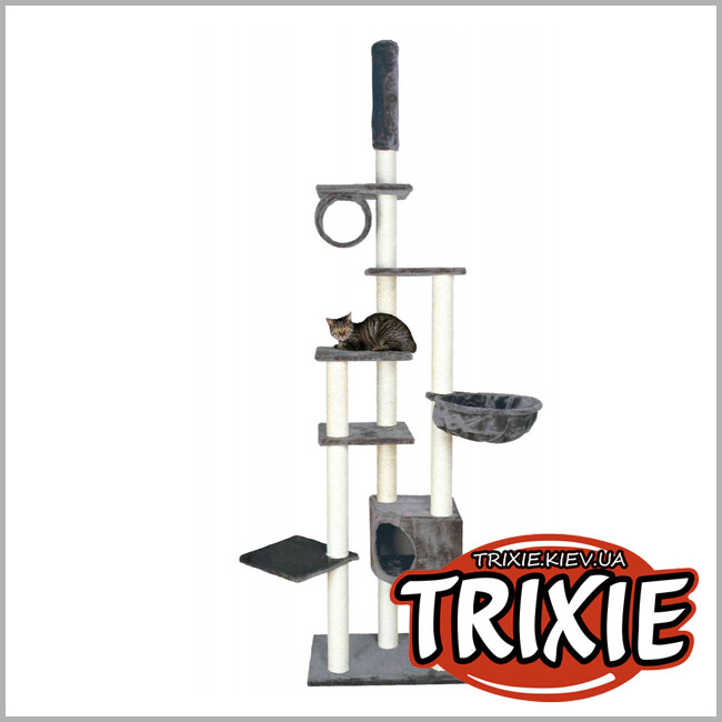 ТРИКСИ Украина - Домик для кошки TRIXIE - Madrid (Высота: 240-270см, Цвет: серый)