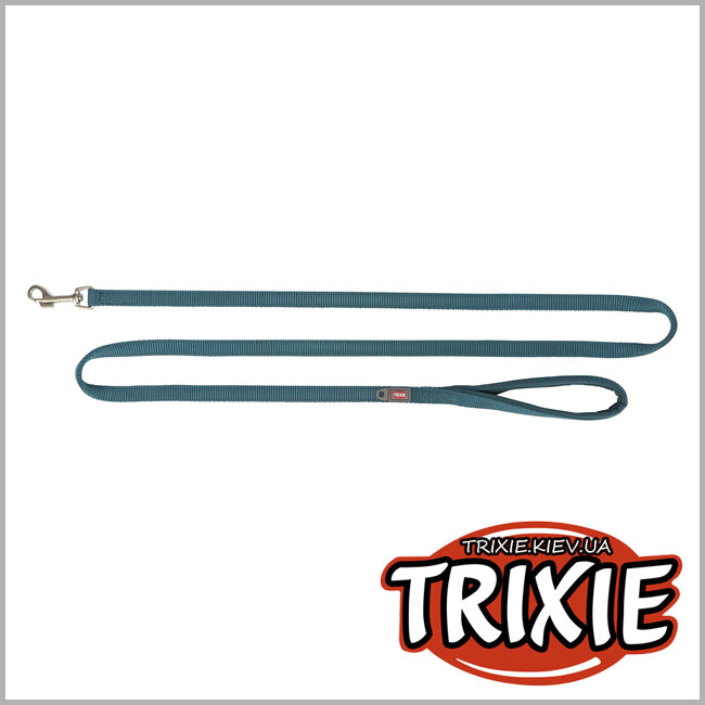 ТРИКСИ Украина - Поводок для собак Trixie "Premium" длинный, XS: 1.80м/10мм, петроль